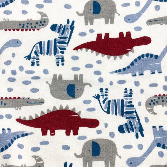 CHICK PEA Grid and Dinosaur Print 2 PK Bodysuits 6-9M - Picture 10 of 12